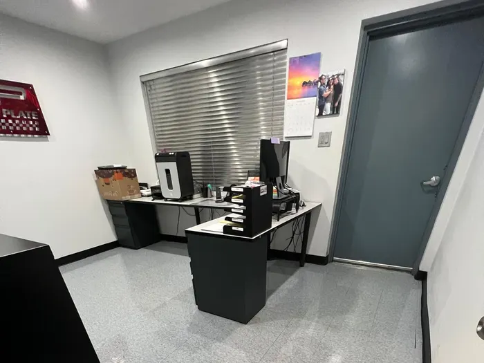 Zeus Cleaning Service commercial floor care job in progress in Buena Park, CA