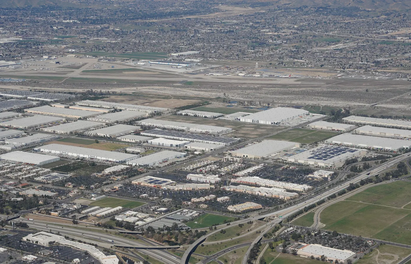 Ontario, CA warehouse and logistics district near Ontario International Airport